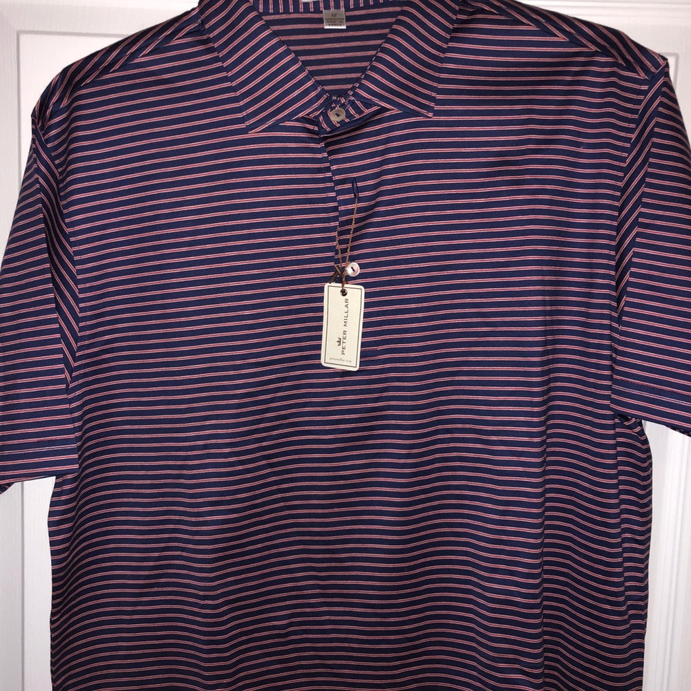 NWT Peter Miller M Polo Red/Blue